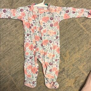 Magnetic Me Floral Footie - Pink and Purple
